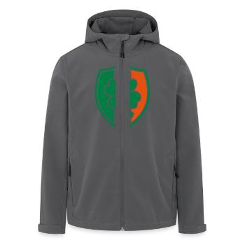 Irisches Kleeblatt Wappen - Irland - Irisch - Ire - Recycelte Männer Softshell-Jacke von Stanley/Stella - Anthrazit - Vorne - AI Model Male 185 light (185cm)