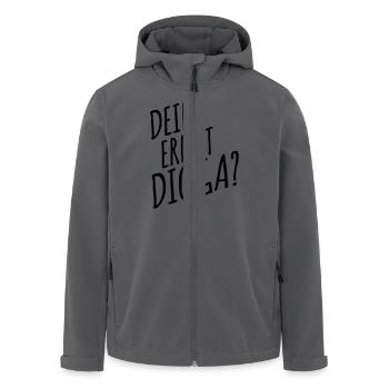 Dein Ernst Digga? Party Festival - Recycelte Männer Softshell-Jacke von Stanley/Stella - Anthrazit - Vorne - AI Model Male 185 light (185cm)