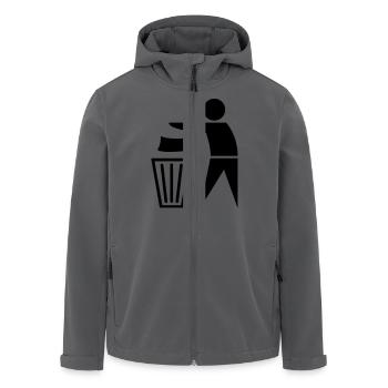 garbage_can - Recycelte Männer Softshell-Jacke von Stanley/Stella - Anthrazit - Vorne - AI Model Male 185 light (185cm)