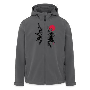 . Samurai Vector - Recycelte Männer Softshell-Jacke von Stanley/Stella - Anthrazit - Vorne - AI Model Male 185 light (185cm)