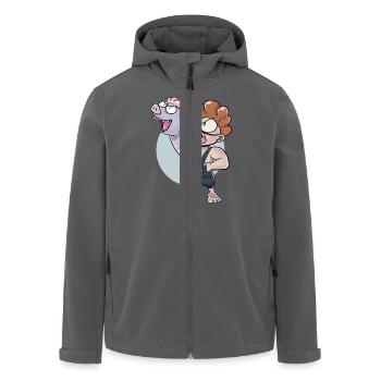 Pig-Hand - Recycelte Männer Softshell-Jacke von Stanley/Stella - Anthrazit - Vorne - AI Model Male 185 light (185cm)