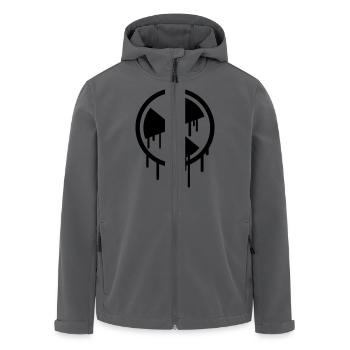 Atom Symbol Graffiti - Recycelte Männer Softshell-Jacke von Stanley/Stella - Anthrazit - Vorne - AI Model Male 185 light (185cm)