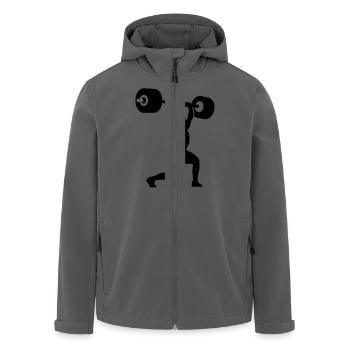Gewichtheben - Recycelte Männer Softshell-Jacke von Stanley/Stella - Anthrazit - Vorne - AI Model Male 185 light (185cm)