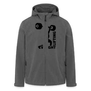Gewichtheben - Recycelte Männer Softshell-Jacke von Stanley/Stella - Anthrazit - Vorne - AI Model Male 185 light (185cm)