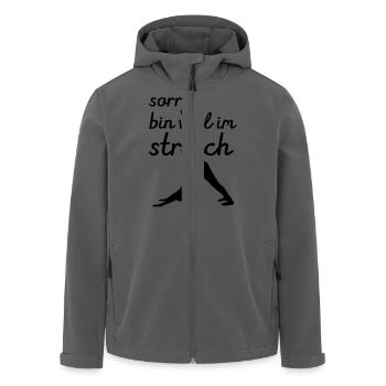 Sorry, Bin Voll Im Stretch - Recycelte Männer Softshell-Jacke von Stanley/Stella - Anthrazit - Vorne - AI Model Male 185 light (185cm)