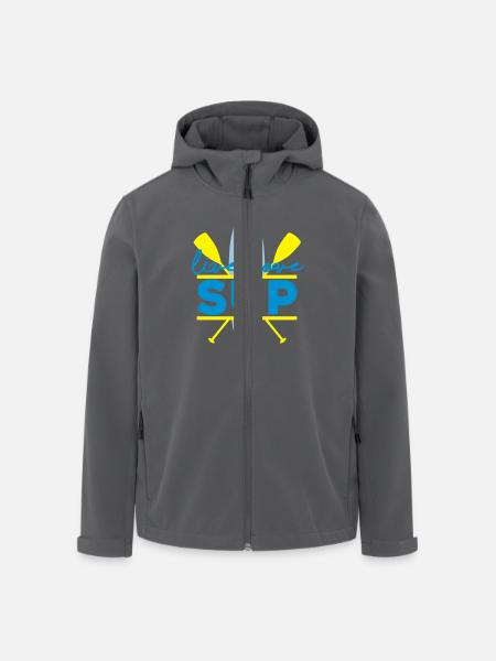 live love SUP - Stand up Paddeling - Wassersport - Recycelte Männer Softshell-Jacke von Stanley/Stella - Anthrazit