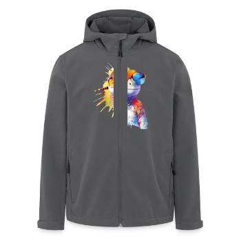 Pik die Eidechse - Recycelte Männer Softshell-Jacke von Stanley/Stella - Anthrazit - Vorne - AI Model Male 185 light (185cm)