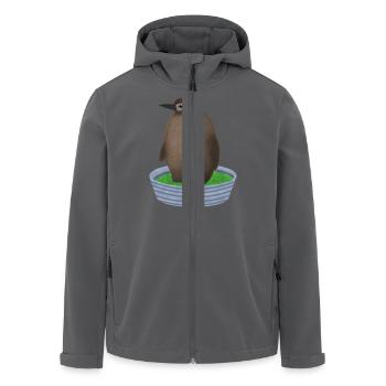 Pesto-Pinguin - Recycelte Männer Softshell-Jacke von Stanley/Stella - Anthrazit - Vorne - AI Model Male 185 light (185cm)