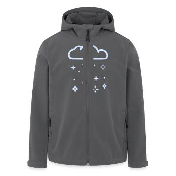 Glitzerwolke Regenwolke - Recycelte Männer Softshell-Jacke von Stanley/Stella - Anthrazit - Vorne - AI Model Male 185 light (185cm)