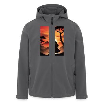 Schatten des Kriegers - Recycelte Männer Softshell-Jacke von Stanley/Stella - Anthrazit - Vorne - AI Model Male 185 light (185cm)