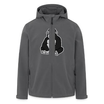 Gorilla - Recycelte Männer Softshell-Jacke von Stanley/Stella - Anthrazit - Vorne - AI Model Male 185 light (185cm)