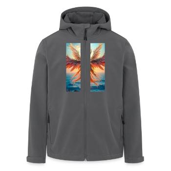 Alkonost, slawischer mythischer Vogel mit göttlicher Stimme - Recycelte Männer Softshell-Jacke von Stanley/Stella - Anthrazit - Vorne - AI Model Male 185 light (185cm)