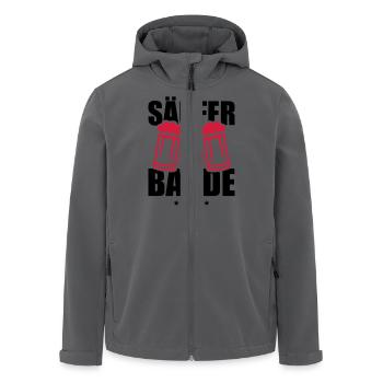 Säufer Bande - Recycelte Männer Softshell-Jacke von Stanley/Stella - Anthrazit - Vorne - AI Model Male 185 light (185cm)