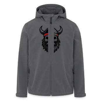 Wikinger Totenkopf - Recycelte Männer Softshell-Jacke von Stanley/Stella - Anthrazit - Vorne - AI Model Male 185 light (185cm)