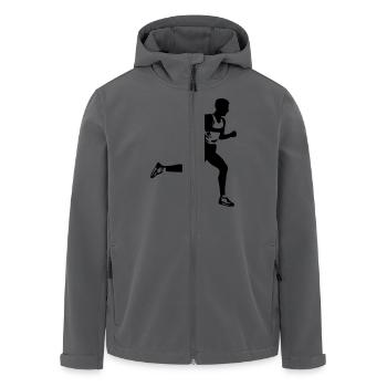 Marathon - Jogging - Laufen - Recycelte Männer Softshell-Jacke von Stanley/Stella - Anthrazit - Vorne - AI Model Male 185 light (185cm)