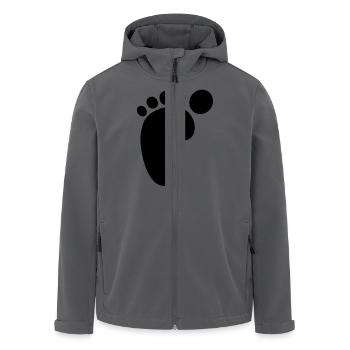 Left Foot Print - Recycelte Männer Softshell-Jacke von Stanley/Stella - Anthrazit - Vorne - AI Model Male 185 light (185cm)
