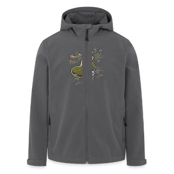 Bomben Reiter - Recycelte Männer Softshell-Jacke von Stanley/Stella - Anthrazit - Vorne - AI Model Male 185 light (185cm)