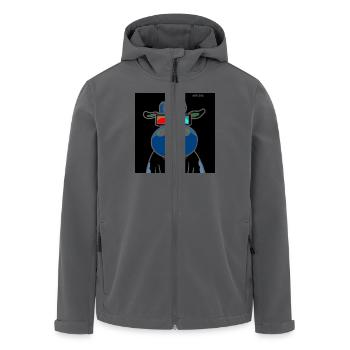 3D-Kuh - Recycelte Männer Softshell-Jacke von Stanley/Stella - Anthrazit - Vorne - AI Model Male 185 light (185cm)