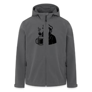 Kapitän Bier - Recycelte Männer Softshell-Jacke von Stanley/Stella - Anthrazit - Vorne - AI Model Male 185 light (185cm)
