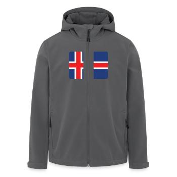 ISLAND IST GEIL! - Recycelte Männer Softshell-Jacke von Stanley/Stella - Anthrazit - Vorne - AI Model Male 185 light (185cm)