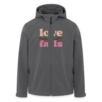 love never fails - Recycelte Männer Softshell-Jacke von Stanley/Stella - Anthrazit - Vorne - AI Model Male 185 light (185cm)