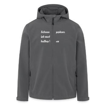 Schnee von gestern ist auch nur kaltes Wasser - Recycelte Männer Softshell-Jacke von Stanley/Stella - Anthrazit - Vorne - AI Model Male 185 light (185cm)