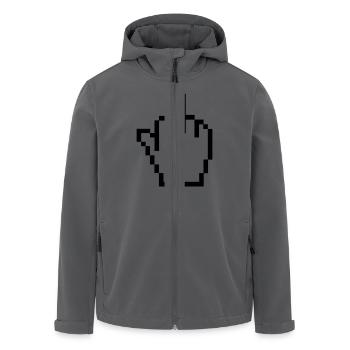 Mittelfinger - Recycelte Männer Softshell-Jacke von Stanley/Stella - Anthrazit - Vorne - AI Model Male 185 light (185cm)