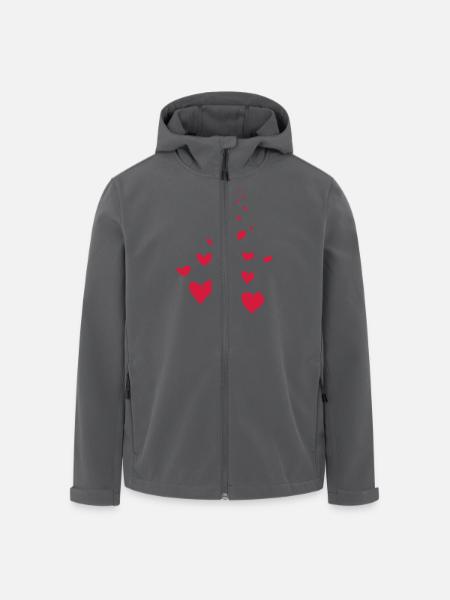 hearts - Recycelte Männer Softshell-Jacke von Stanley/Stella - Anthrazit