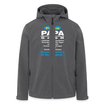 Firma Papa Gmbh RAHMENLOS® - Recycelte Männer Softshell-Jacke von Stanley/Stella - Anthrazit - Vorne - AI Model Male 185 light (185cm)