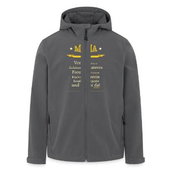 Mama Vorbild Muttertag RAHMENLOS® - Recycelte Männer Softshell-Jacke von Stanley/Stella - Anthrazit - Vorne - AI Model Male 185 light (185cm)