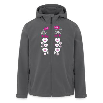 Braut Junggesellin Junggesellinenabschied JGA Geld - Recycelte Männer Softshell-Jacke von Stanley/Stella - Anthrazit - Vorne - AI Model Male 185 light (185cm)