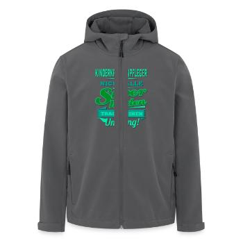 Superheld grünen Umhang - Kinderkrankenpfleger - - Recycelte Männer Softshell-Jacke von Stanley/Stella - Anthrazit - Vorne - AI Model Male 185 light (185cm)