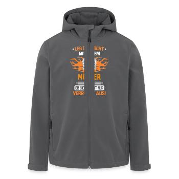 MÜLLER - Recycelte Männer Softshell-Jacke von Stanley/Stella - Anthrazit - Vorne - AI Model Male 185 light (185cm)
