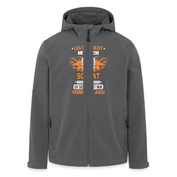 SOLDAT - Recycelte Männer Softshell-Jacke von Stanley/Stella - Anthrazit - Vorne - AI Model Male 185 light (185cm)