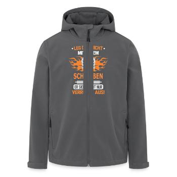 SCHWABE - Recycelte Männer Softshell-Jacke von Stanley/Stella - Anthrazit - Vorne - AI Model Male 185 light (185cm)