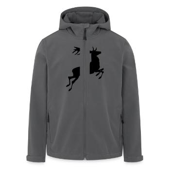 Springender Hirsch - Recycelte Männer Softshell-Jacke von Stanley/Stella - Anthrazit - Vorne - AI Model Male 185 light (185cm)