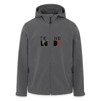 Techno has to be loud - Recycelte Männer Softshell-Jacke von Stanley/Stella - Anthrazit - Vorne - AI Model Male 185 light (185cm)