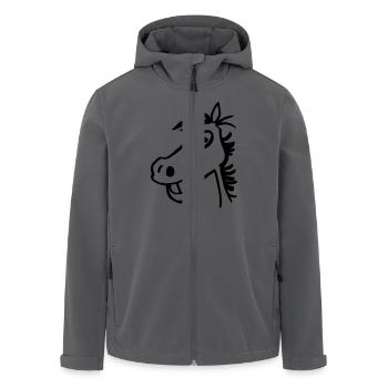 Beklopptes Pferd - Recycelte Männer Softshell-Jacke von Stanley/Stella - Anthrazit - Vorne - AI Model Male 185 light (185cm)