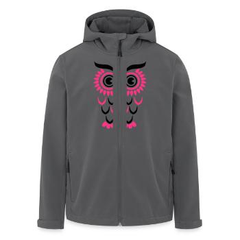 Owl Eule - Recycelte Männer Softshell-Jacke von Stanley/Stella - Anthrazit - Vorne - AI Model Male 185 light (185cm)