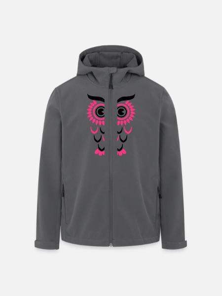 Owl Eule - Recycelte Männer Softshell-Jacke von Stanley/Stella - Anthrazit
