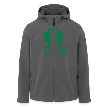 Shamrock Kleeblatt - Recycelte Männer Softshell-Jacke von Stanley/Stella - Anthrazit - Vorne - AI Model Male 185 light (185cm)