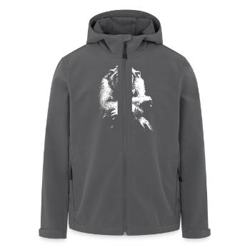 Schimpanse - Chimp - Chimpanzee - Recycelte Männer Softshell-Jacke von Stanley/Stella - Anthrazit - Vorne - AI Model Male 185 light (185cm)