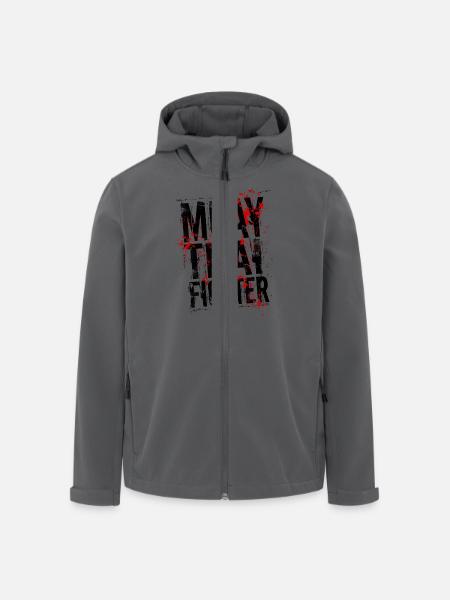 Muay Thai Kämpfer - Recycelte Männer Softshell-Jacke von Stanley/Stella - Anthrazit
