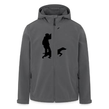 Jäger Jagd Hund - Recycelte Männer Softshell-Jacke von Stanley/Stella - Anthrazit - Vorne - AI Model Male 185 light (185cm)