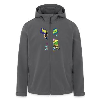 Fest Corner Logo - Recycelte Männer Softshell-Jacke von Stanley/Stella - Anthrazit - Vorne - AI Model Male 185 light (185cm)