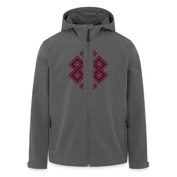 Endlos Knoten, Tibet, Unendlich, Buddhismus, Glück - Recycelte Männer Softshell-Jacke von Stanley/Stella - Anthrazit - Vorne - AI Model Male 185 light (185cm)