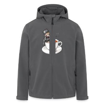 tea time like a Sir with Earl Grey - Recycelte Männer Softshell-Jacke von Stanley/Stella - Anthrazit - Vorne - AI Model Male 185 light (185cm)
