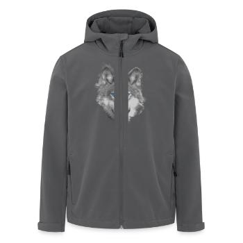 Wolf - Recycelte Männer Softshell-Jacke von Stanley/Stella - Anthrazit - Vorne - AI Model Male 185 light (185cm)