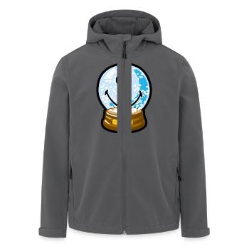 Smiley Snow Globe - Recycelte Männer Softshell-Jacke von Stanley/Stella - Anthrazit - Vorne - AI Model Male 185 light (185cm)