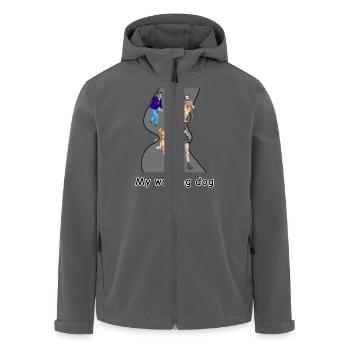 Zombie RunEdition: walking dog - Recycelte Männer Softshell-Jacke von Stanley/Stella - Anthrazit - Vorne - AI Model Male 185 light (185cm)